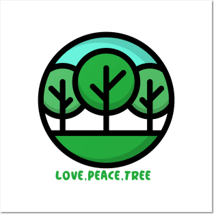 Love Peace Tree Posters and Art